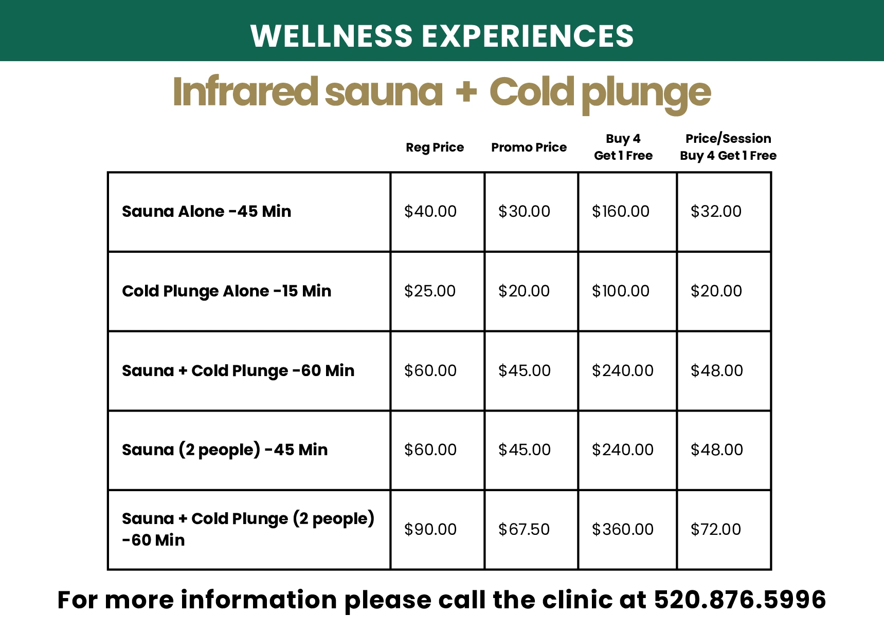 Website Pop Up Infrared sauna Cluod9medspa