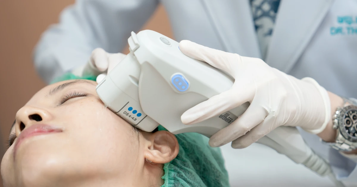 Patient receiving Ultherapy in Casa Grande, AZ, for non-surgical skin lifting